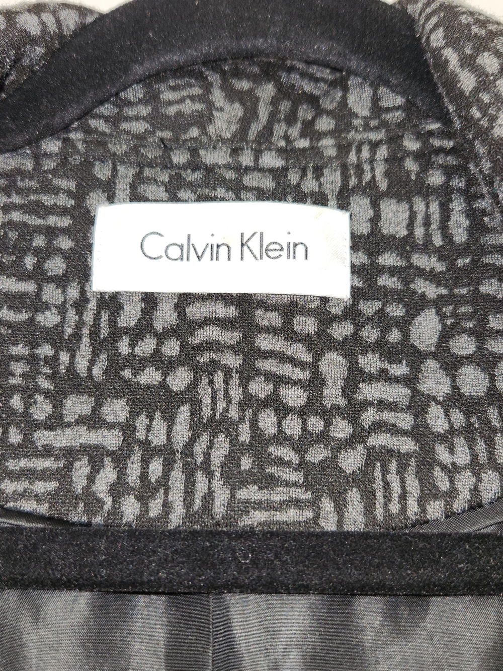 ⭐️Calvin Klein Draped Ruffle Jacket Office Professional No Size Tag See Pictures - Picture 3 of 10
